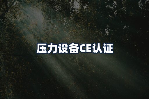 压力设备CE认证
